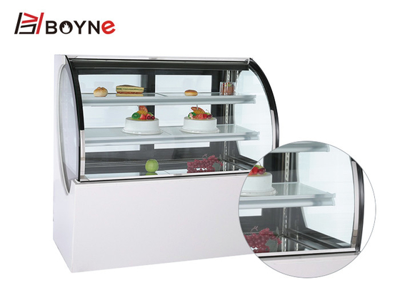 Arc Cake Cabinet with Three Layer Glass Door Marble Base for bakery