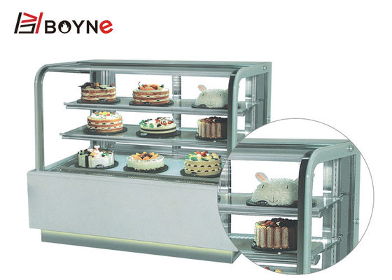 Japanese Style Three Layer Cake Freezer with Marble Base for bakery shop