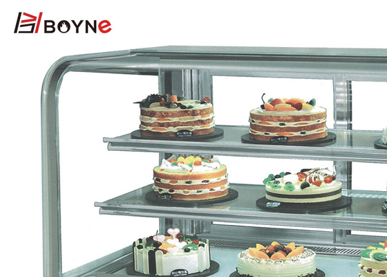 Japanese Style Three Layer Cake Freezer with Marble Base for bakery shop