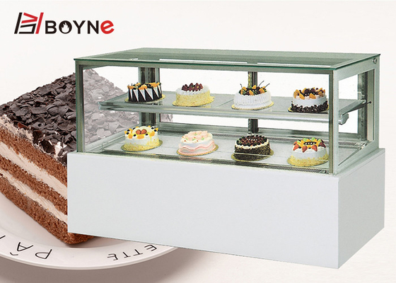 Japaese Style Right Angle Two Layers Cake Display for bakery shop