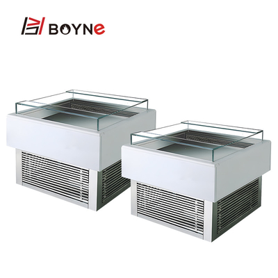 Commercial Open Drawer Type Chocolate Cake Display Cabinet with stainless steel material with painting