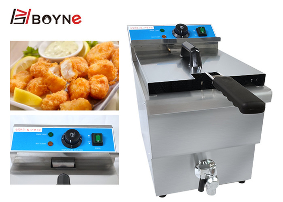 3.3kw Commercial Kitchen Cooking Equipment Fast Food Shop 12L Oil Tank Electric Fryer