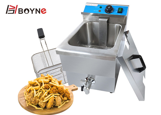 3.3kw Commercial Kitchen Cooking Equipment Fast Food Shop 12L Oil Tank Electric Fryer