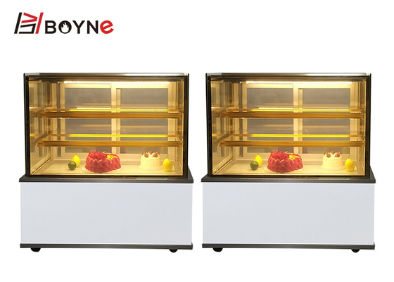 White Marble 3 Layer Cake Display Chiller Showcase For Restaurant