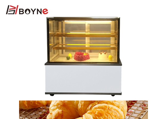 White Marble 3 Layer Cake Display Chiller Showcase For Restaurant