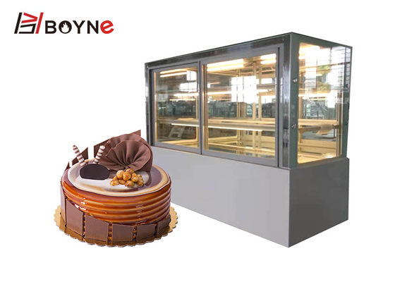 R134A Cake Display Showcase Three Layer Front Sliding Door Fan Cooling