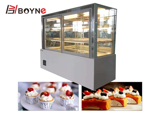 R134A Cake Display Showcase Three Layer Front Sliding Door Fan Cooling