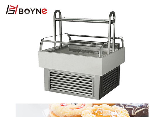 R134A Air Cooling Cake Display Case Floor Type Bakery Cabinet With Sliding Door