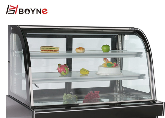 Curve Type Three Layer Cake Display Case Pastry Display Chiller