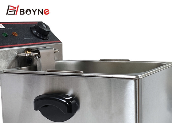 6L Single Tank Stainless Steel Fryer Machine For Snacks