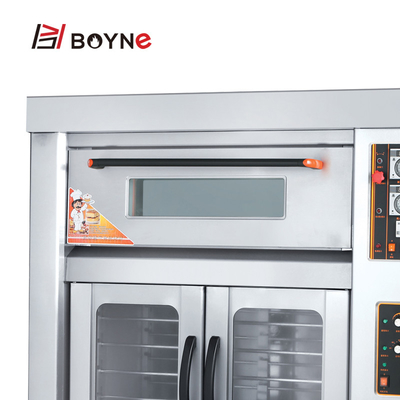 Electric Bakery Two Deck Four Tray Deck Oven with Twelve Proofer
