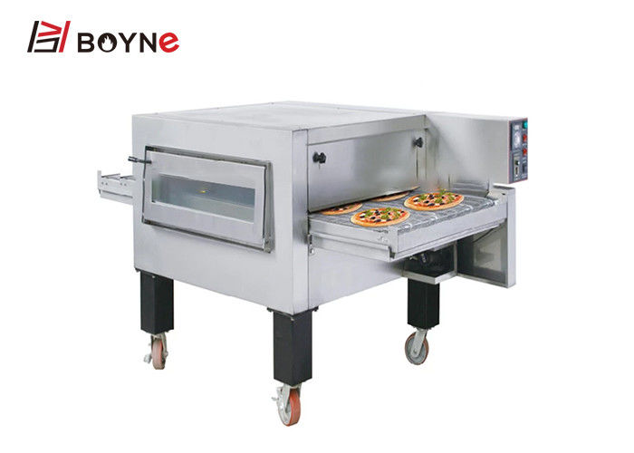 Stainless steel Gas Conveyor Belt Pizza Oven Table Top High Thermal 50~300°C HD Visual Window use in bakery