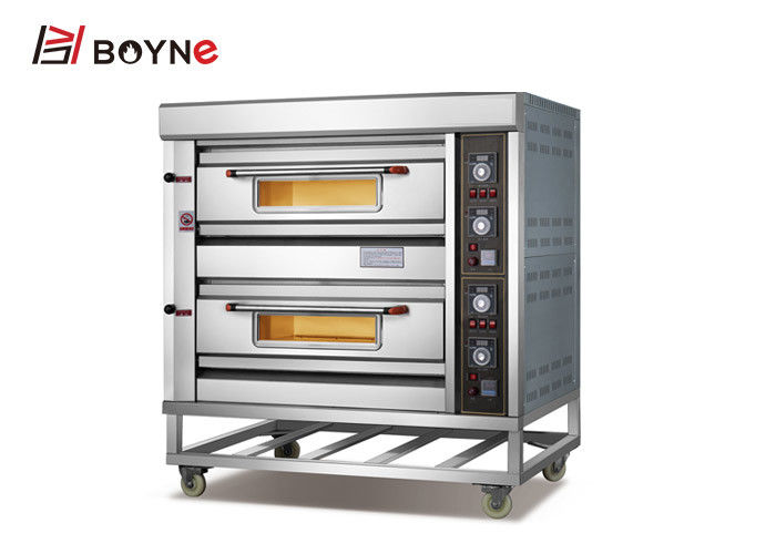 Four Plates 2 Deck 4 Trays Gas Oven For Bakery Bread Shop