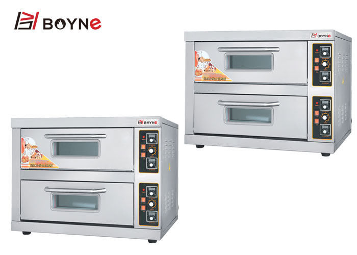 Full Stainless Steel Electric Two Deck Two Tray Oven Digital Temperature Controller