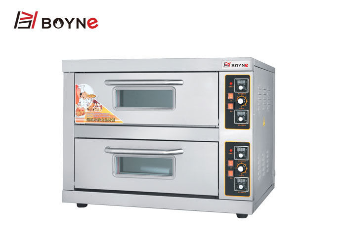 Commerial Stainless Steel Bakery Shop Double Deck Two Layer Oven With Viwing Door