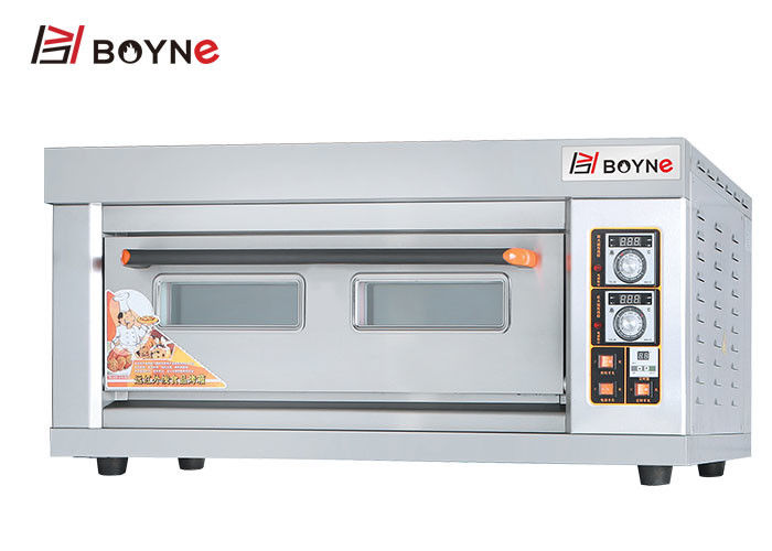 1 Deck 2 Tray 6.6kw Commercial Bakery Deck Oven for bakery