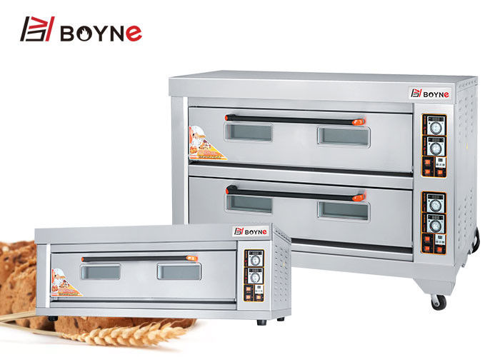 Commercial Bakery Kitchen Equipment Double Deck Four Tray Oven 220v