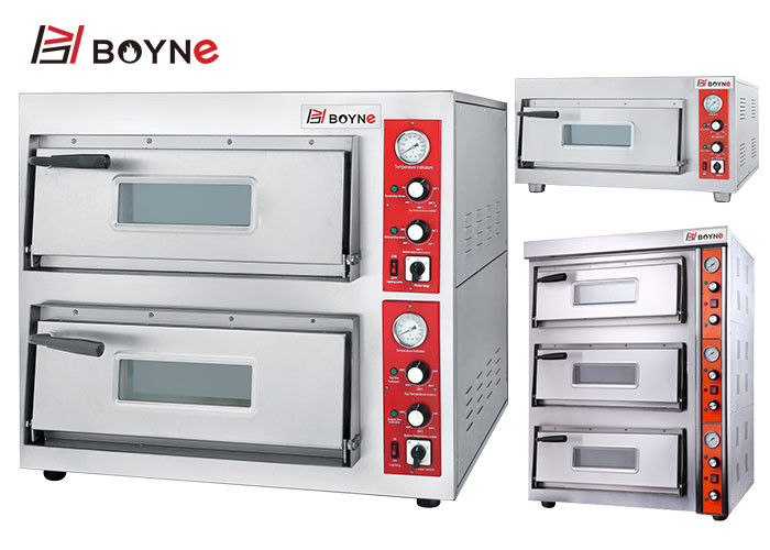 Restaurant Double Layer Pizza Deck Oven Stainless Steel With Timer