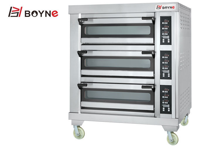 Computer Controlled Stainless Steel Gas Oven For Kitchen Bakery