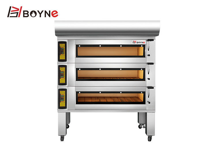 22.65kw Floor type Commercial Bakery Oven Three Deck 9 Plate