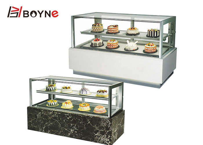 550W Cake Display Case Apron Panel Marble LED Interior Lighting