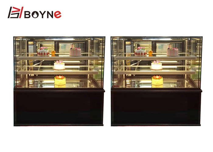 R134A Cake Display Case Black Three Layer Bread Chiller Showcase