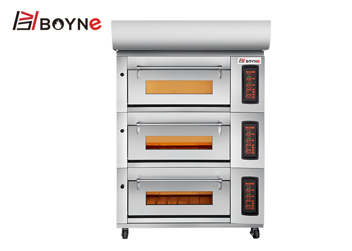 SS430 Touch Screen 12 Trays Bakery Deck Oven stainless steel  luxury type