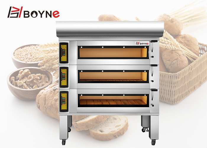 Industrial Bakery Gas Deck Oven With Intelligent Control System for bakery shop