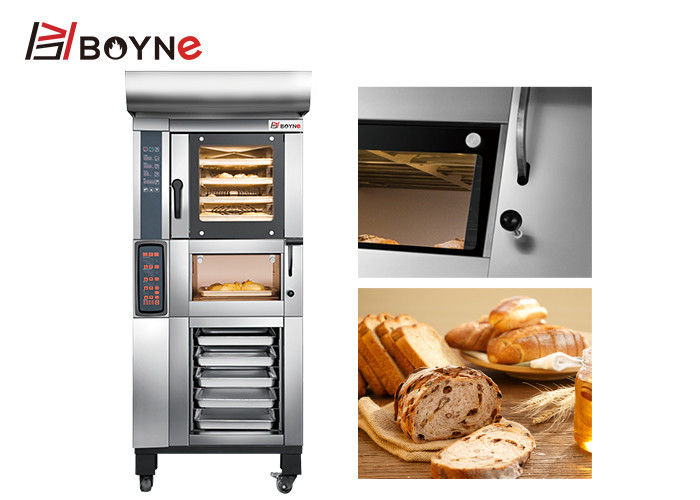 380V Four Trays Bakery Deck Oven With Cabinet Digital Temperature Control